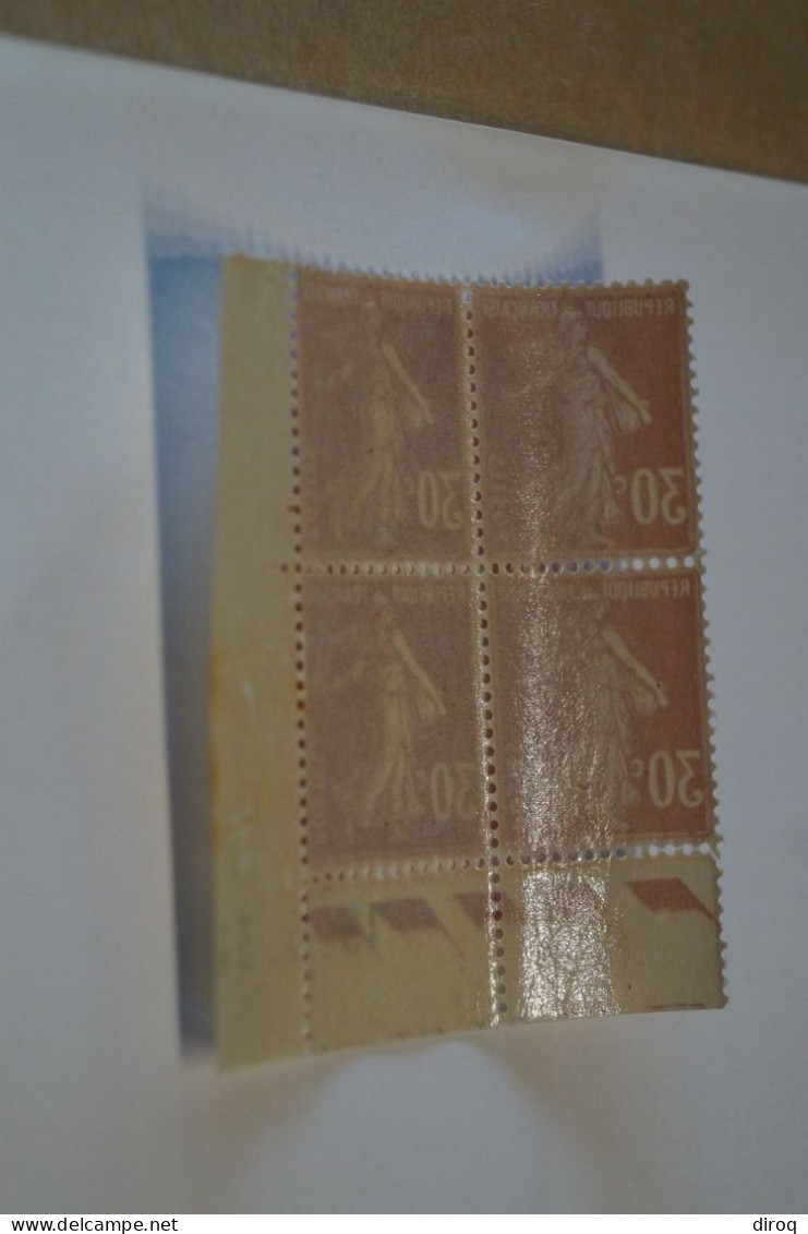 Ensemble De 4 Timbres,Semeuse Type 3 B ? 5 Hachures Visible,Neuf Sans Charnière,bel Exemplaire Pour Collection - 1906-38 Semeuse Con Cameo