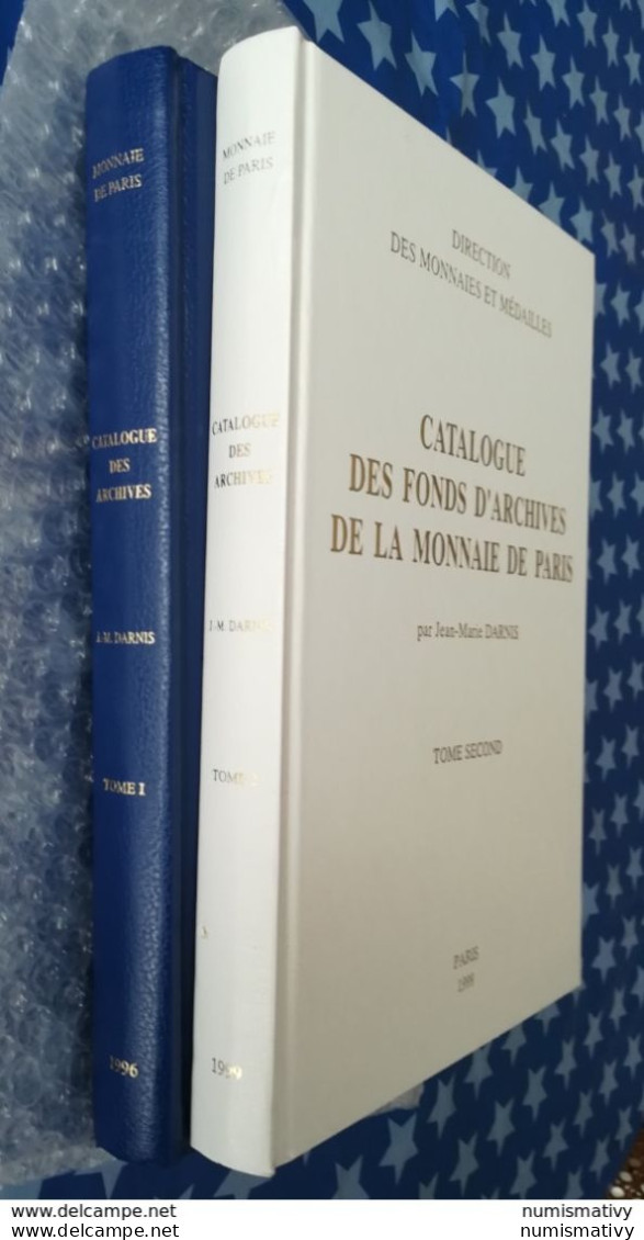 2 Catalogue Des Fonds D'archives De La Monnaie De Paris Tome 1 & 2 - Essais, Piéforts, épreuves & Flans Brunis