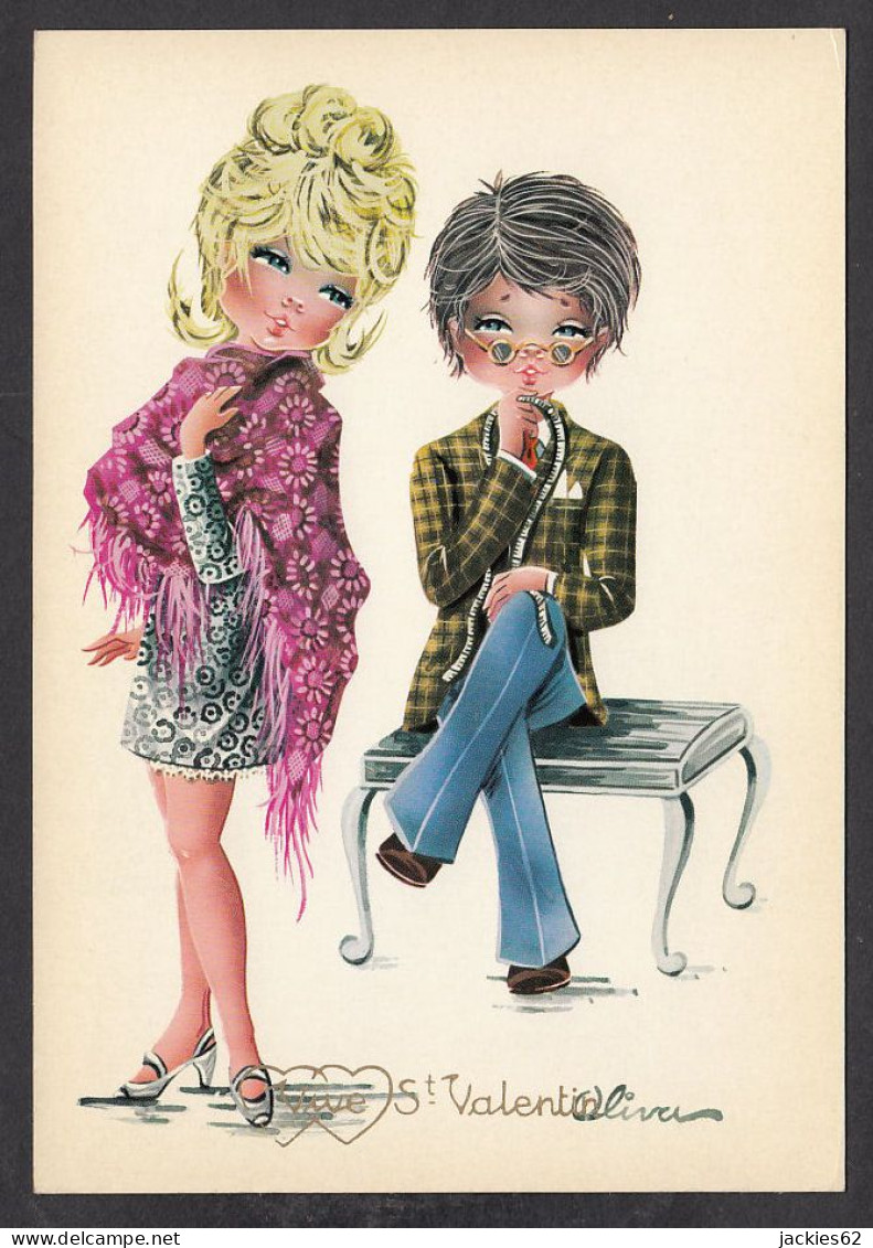 096539/ Couple D'amoureux, Le Tailleur Et Son Mannequin, Illustrateur Oliva - Valentine's Day