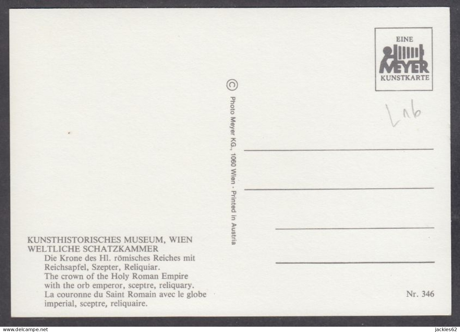 127859/ WIEN, Kunsthistorisches Museum, Die Krone Des Hl. Römisches Reiches Mit Reichsapfel, Szepter, Reliquiar - Château De Schönbrunn