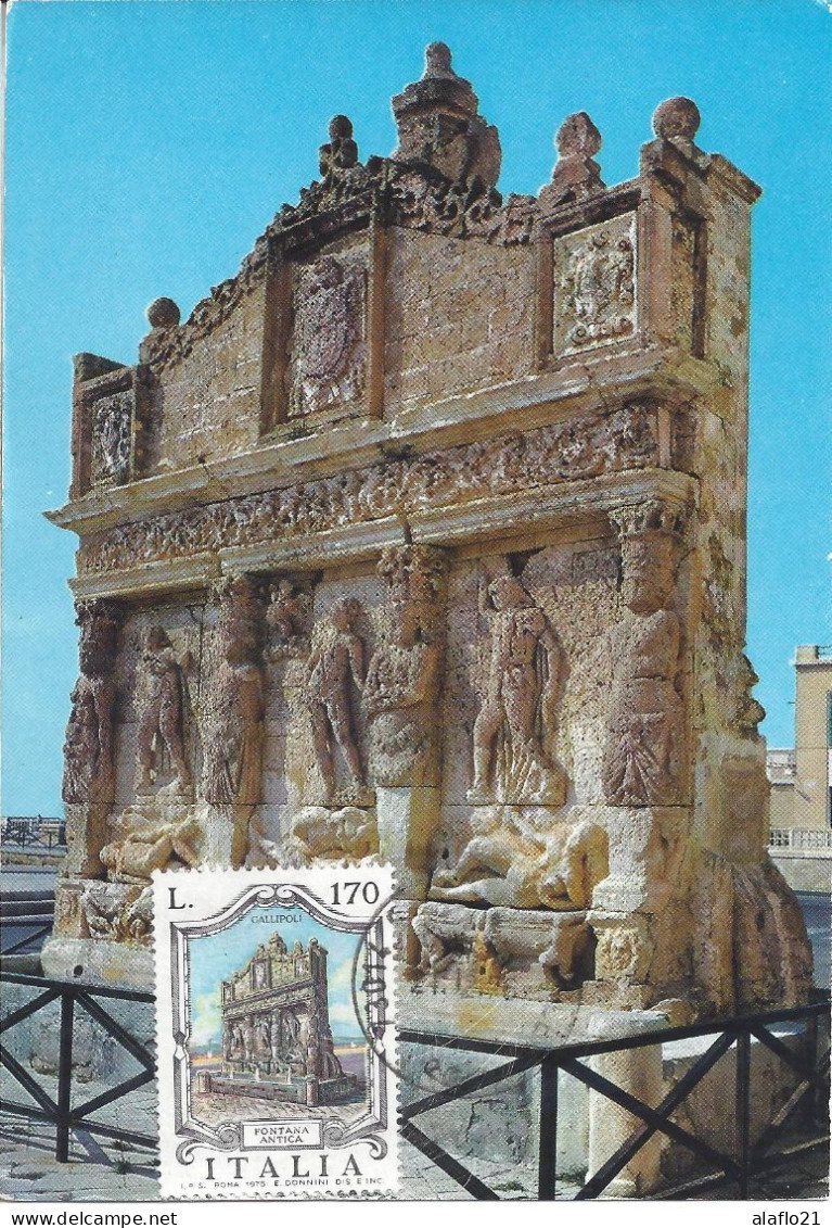 ITALIE - CARTE MAXIMUM - Yvert N° 1291 - FONTAINE Du PALAIS DORIA à GÊNES - Cartas Máxima