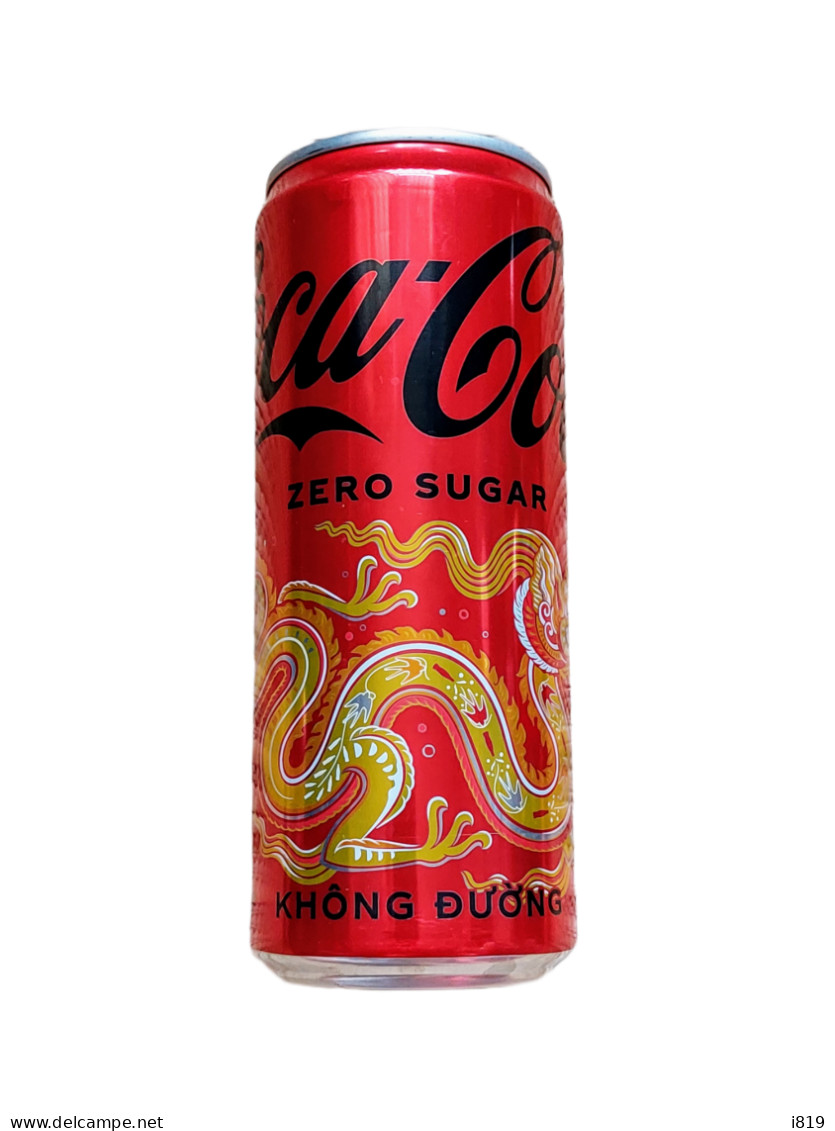 2024 Vietnam Coca Cola New Year Rong 1 zero sugar 320ml can empty open small hole bottom