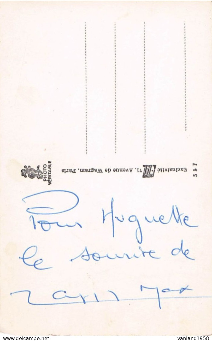 ZAPPY MAX-autographe Sur Carte Postale Semie Moderne Petit Format - Chanteurs & Musiciens