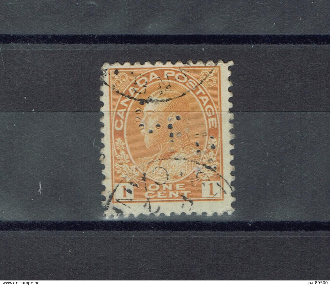 CANADA PERFORE / George V  YT 108  Oblitéré - 1918/1925 // PERFORE "  C P R  " Perforation Imparfaite - Oblitérés