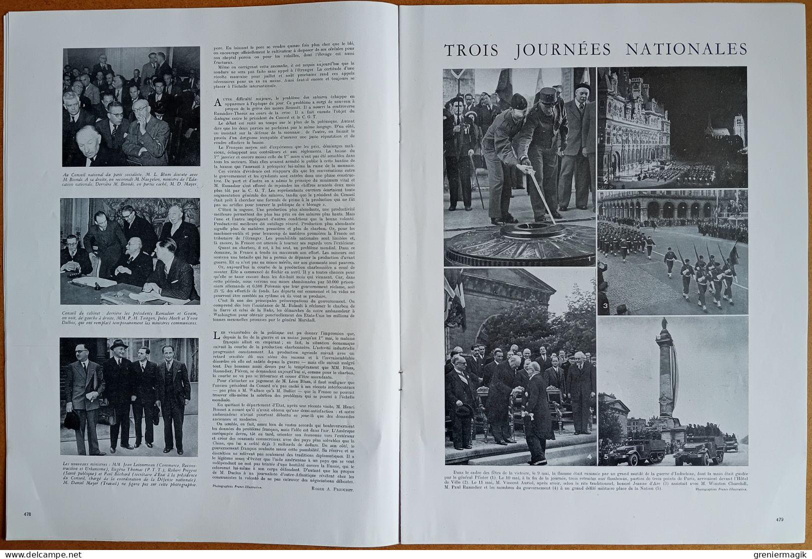 France Illustration N°85 17/05/1947 Churchill/Viet-minh Tonkin/Remaniement Ministériel/Rideau De Fer Berlin/Beauvais - Informaciones Generales