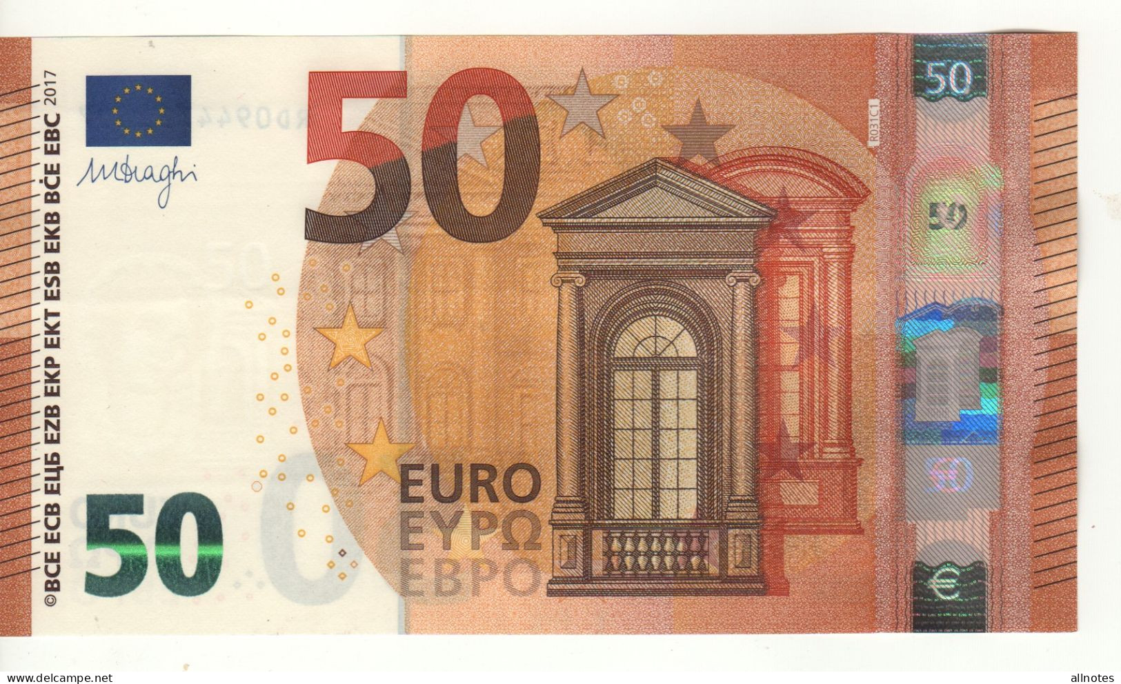 50 EURO   Firma  DRAGHI   R 031 C1   RD0944722443  /  FDS - UNC - 50 Euro