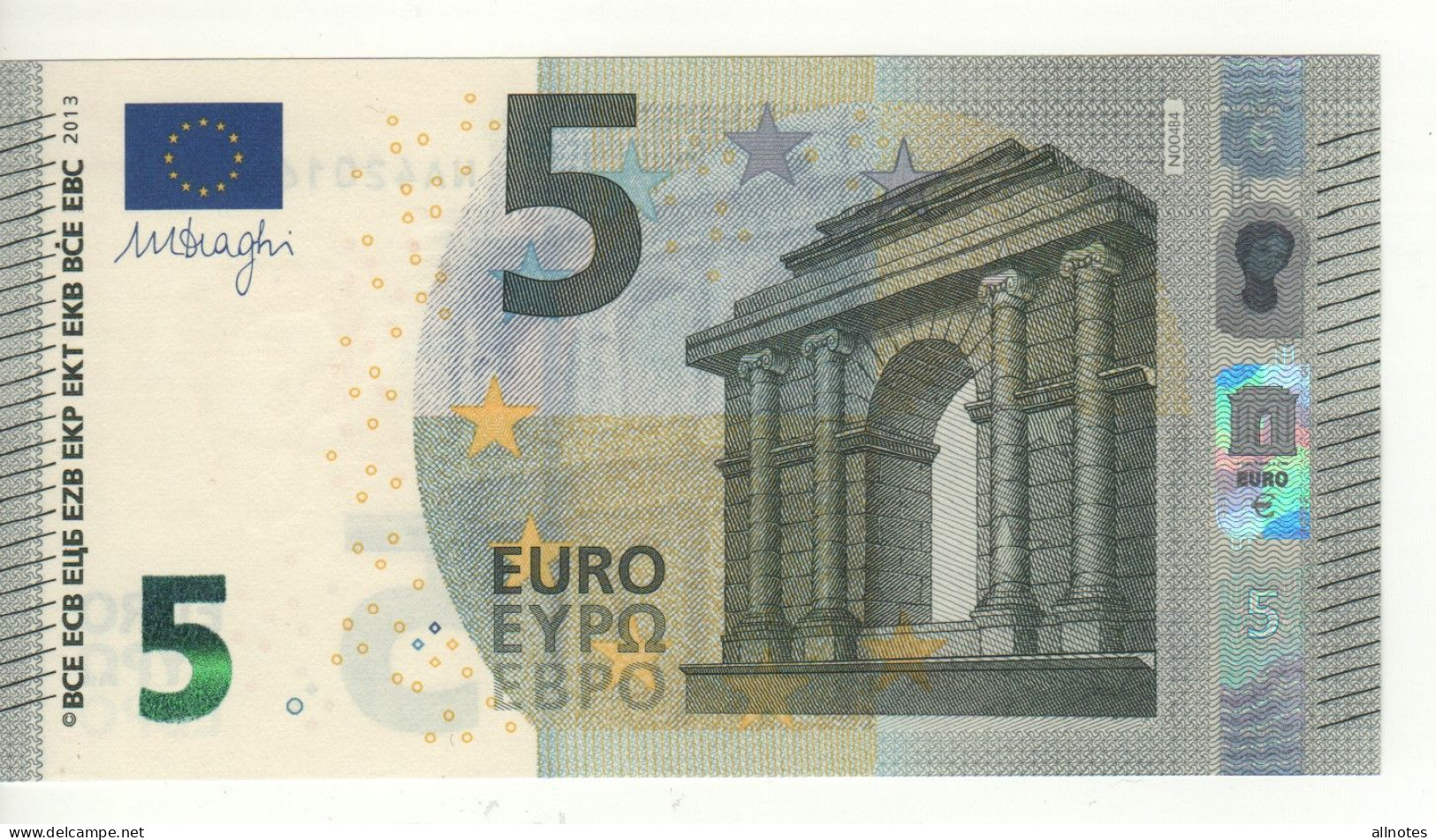 5 EURO  "Austria"     DRAGHI    N 004 B4     NA4201694263  /  FDS - UNC - 5 Euro