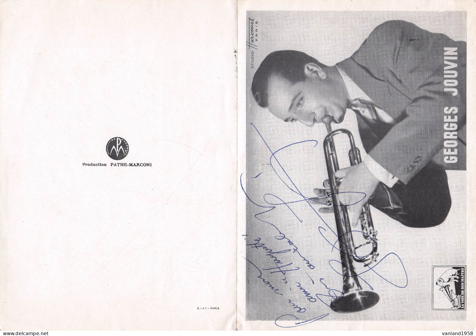 GEORGES JOUVIN-autographe Sur Programme Pathé Marconi Format 13 X 18 Cm - Chanteurs & Musiciens