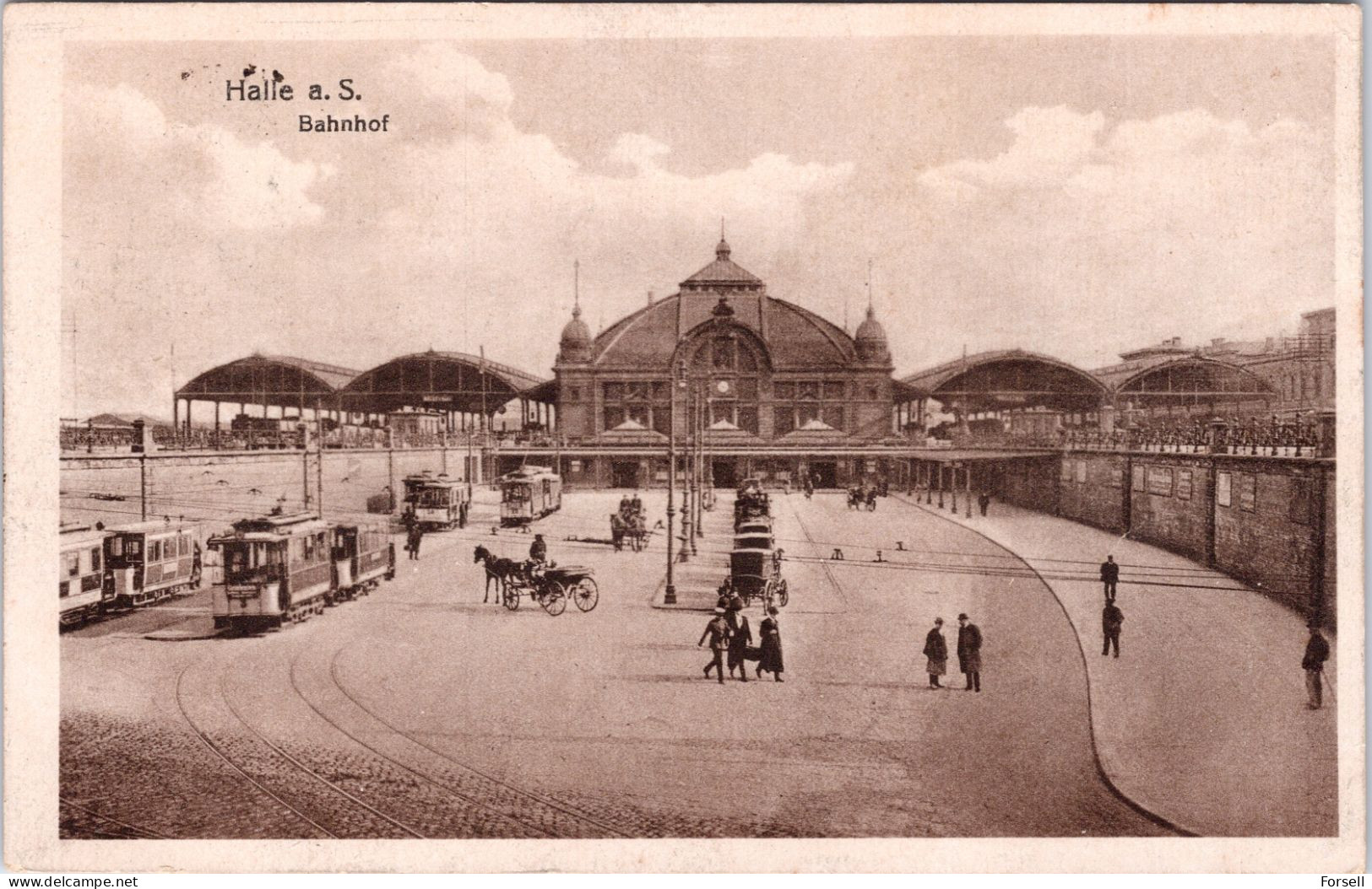 Halle A.S. Bahnhof (Gelaufen 1925) - Halle (Saale)