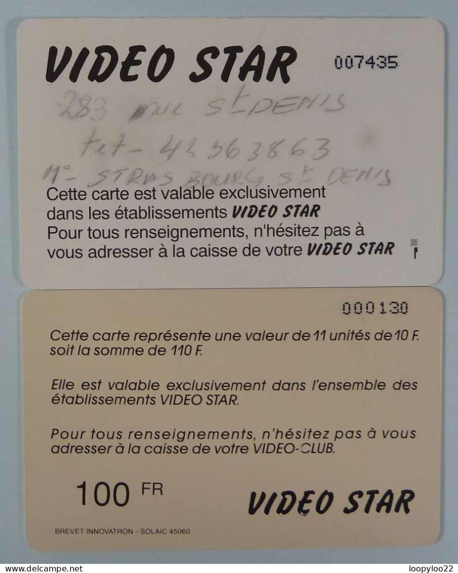 FRANCE - Chip - VIDEO STAR - Set Of 2 - Used - Autres & Non Classés