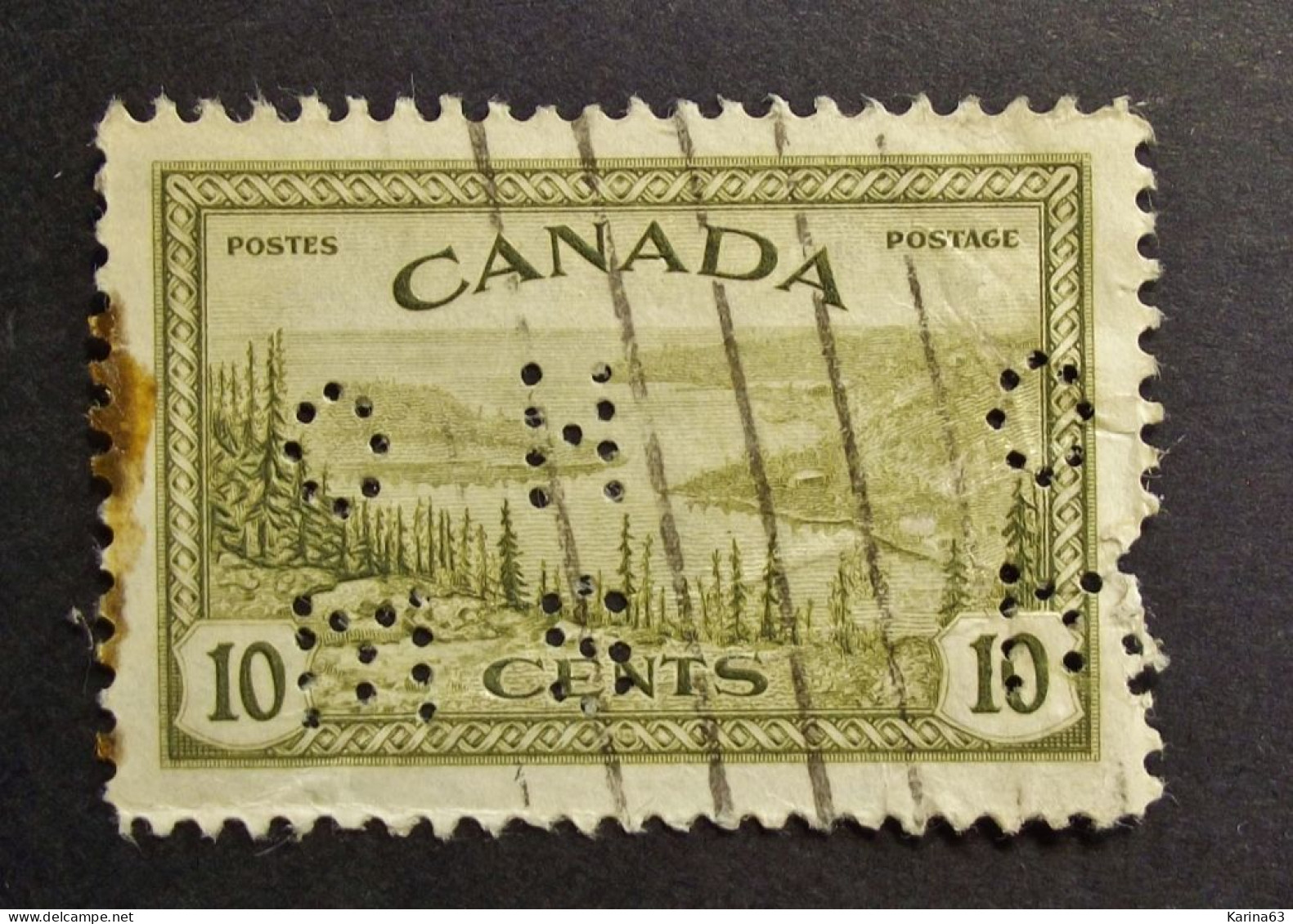 Canada  Perfin -  O H M S -  Obl. - Perforadas