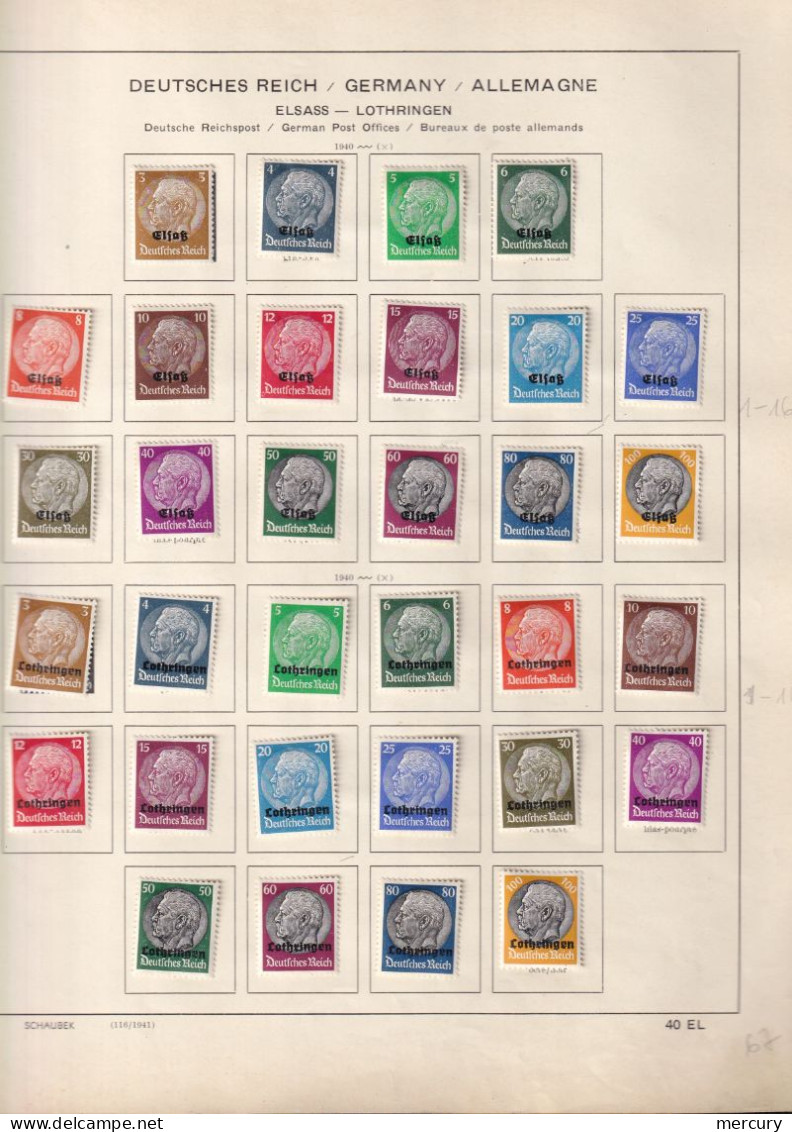 Elsass-Lothringen  - Unused Stamps