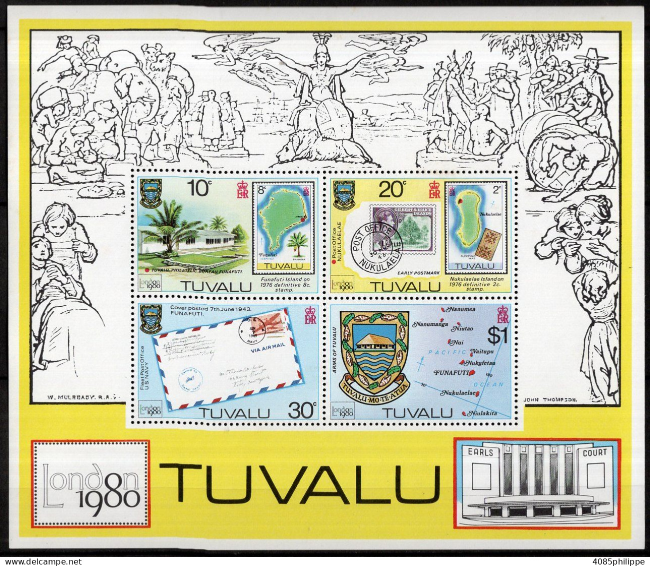 TUVALU Bloc-feuillet N°4** Neuf Sans Charnière TB Cote : 4€00 - Tuvalu