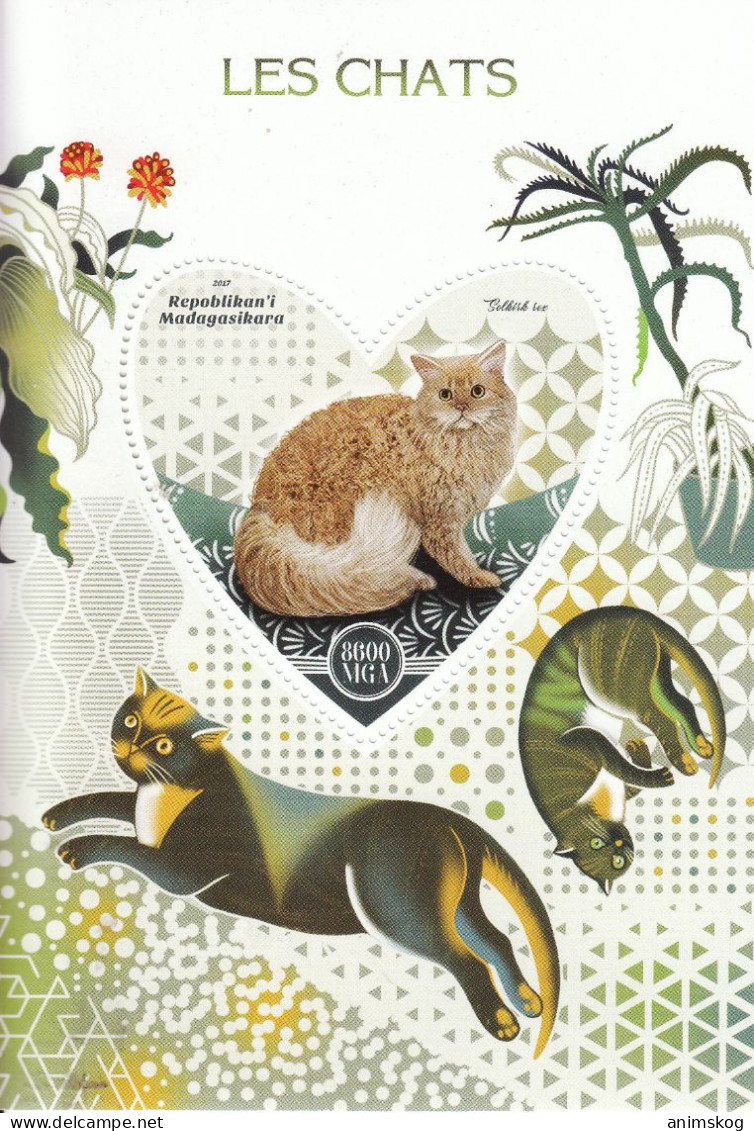 Madagaskar 2017**, Haustiere, Sukkulenten / Magadascar 2017, MNH,  Pets, Succulent - Sukkulenten