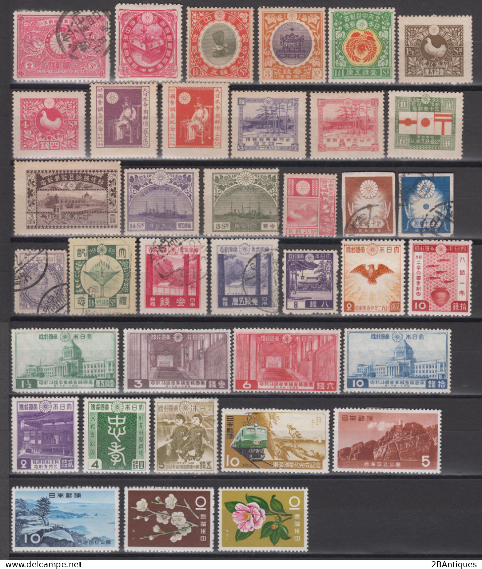 JAPAN - Collection Of 37 Stamps MH* And Used - Ongebruikt