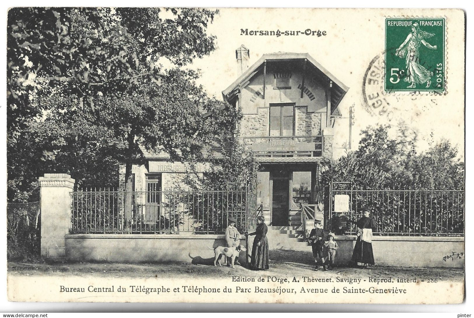 MORSANG SUR ORGE - Bureau Central Du Télégraphe Et Téléphone Du Parc Beauséjour, Avenue De Sainte Geneviève - Morsang Sur Orge