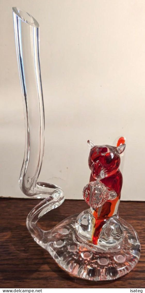 Soliflore Ecureuil En Verre - Verre & Cristal