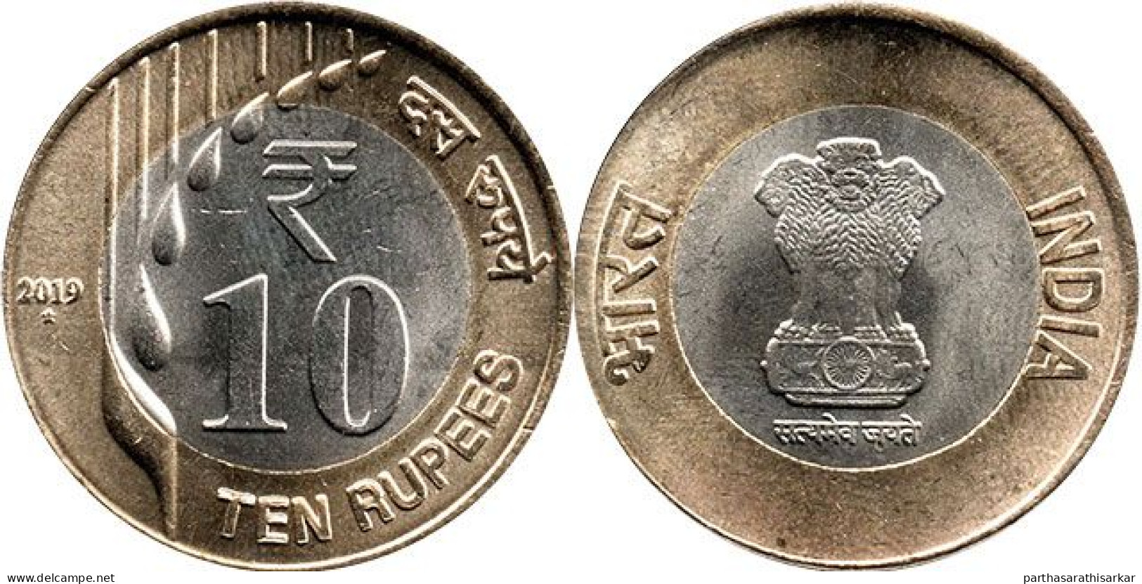INDIA 2019 10 RUPEES BI-METALLIC UNC COIN - Inde