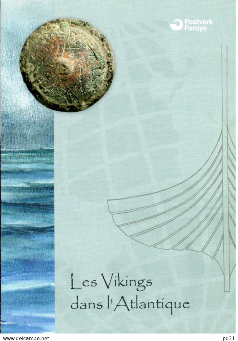 Dépliant émission Les Vikings Dans L'Atlantique - Postverk Foroya 2002 - Färöer Inseln