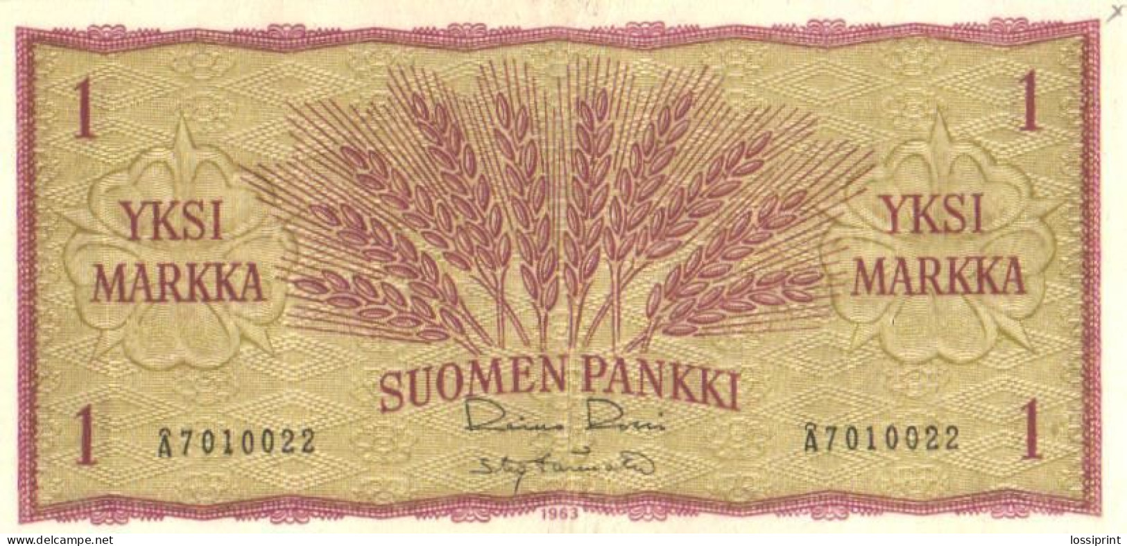 Finland:1 Mark 1963 - Finnland