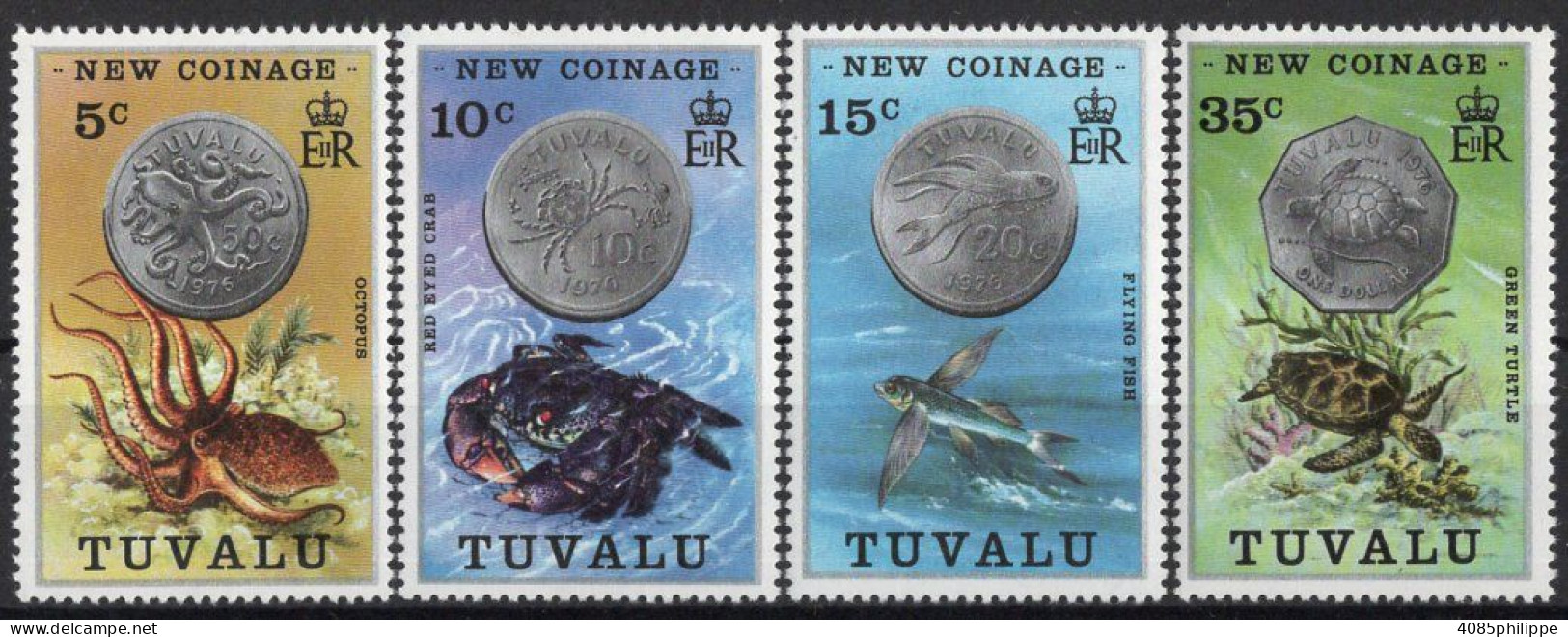 TUVALU Timbres-Poste N°19** à 22** Neufs Sans Charnières TB Cote : 8€00 - Tuvalu