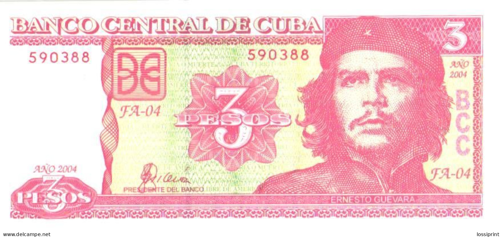 3 Pesos 2004, UNC - Cuba