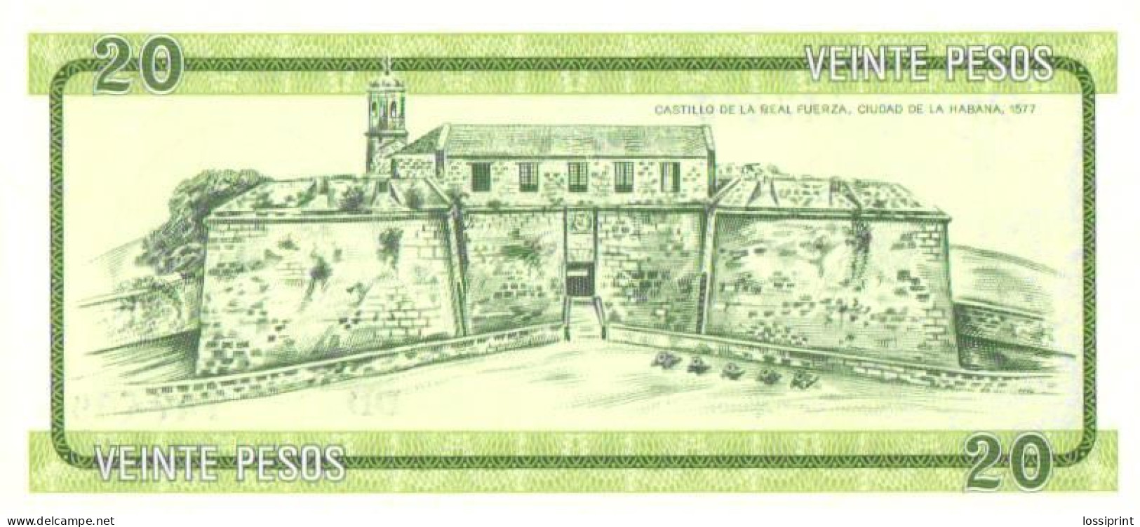 20 Pesos, Letter B, Seria DD, UNC - Cuba