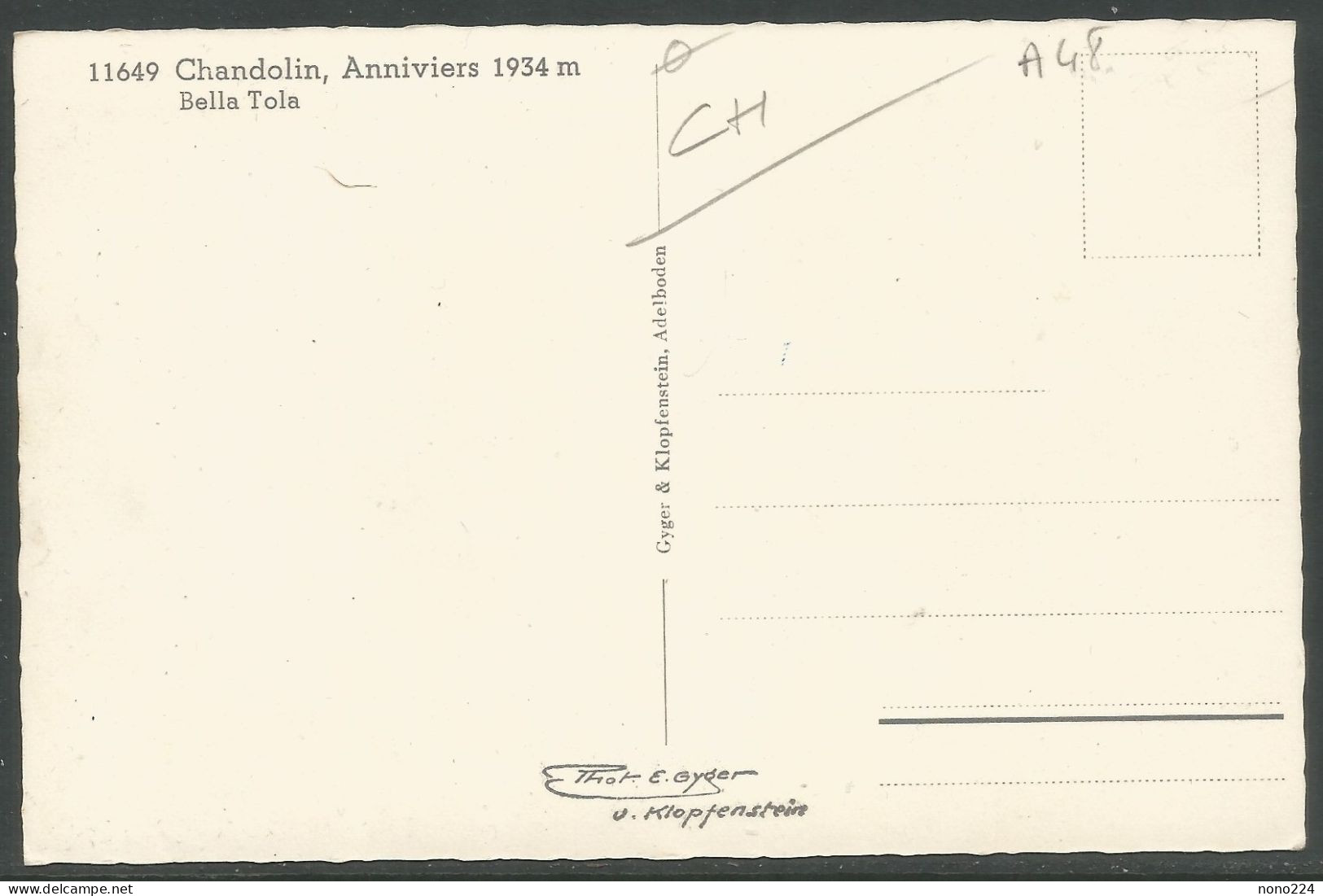 Carte P ( Chandolin / Anniviers ) - Chandolin