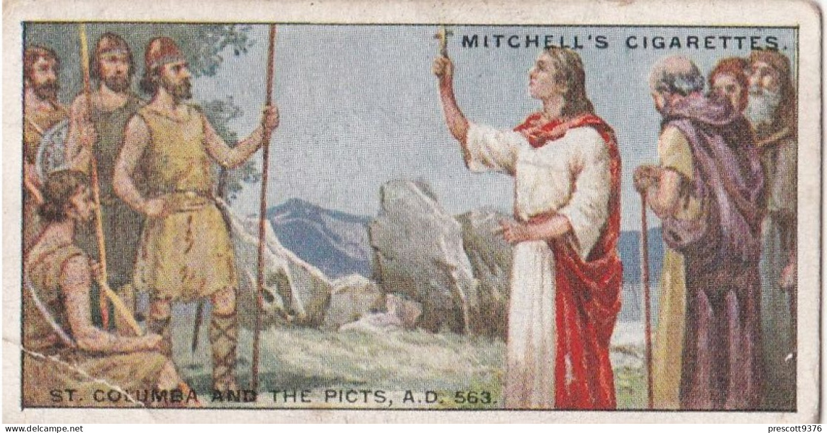 3 St Columba & The Picts - Scotlands Story 1936 - Mitchell's Cigarette Card - Phillips / BDV