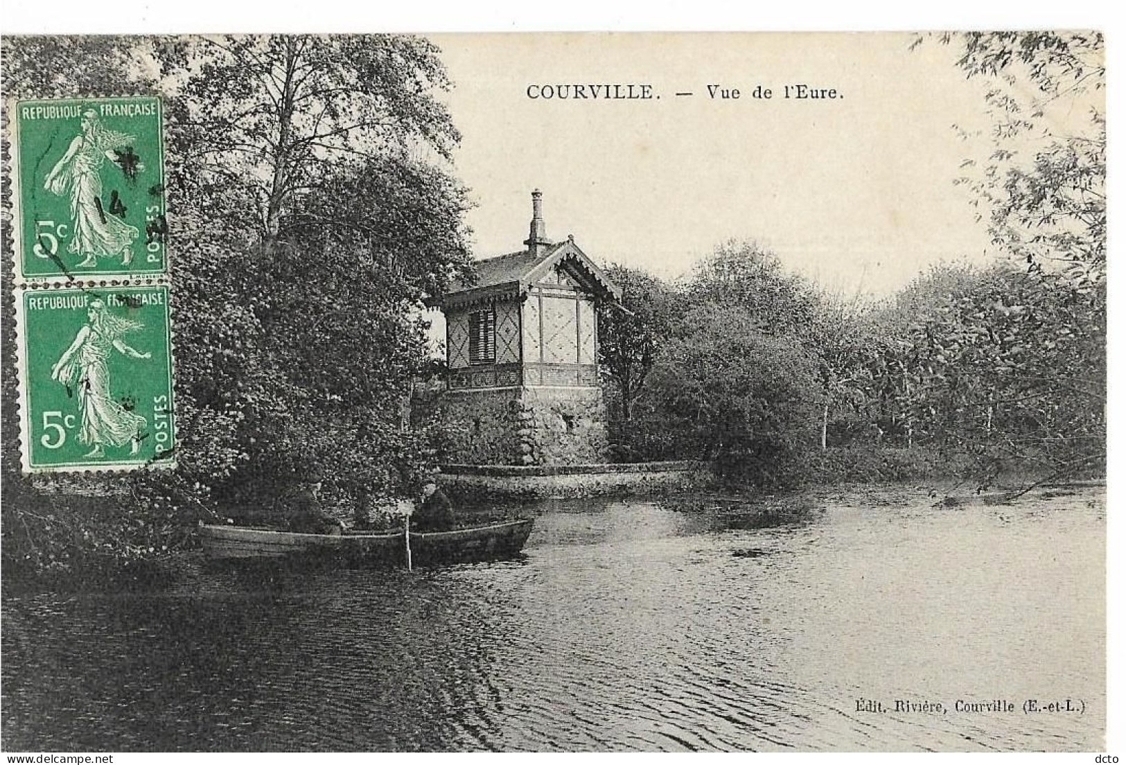 COURVILLE (28)  Vue De L'Eure Ed. Rivière - Courville