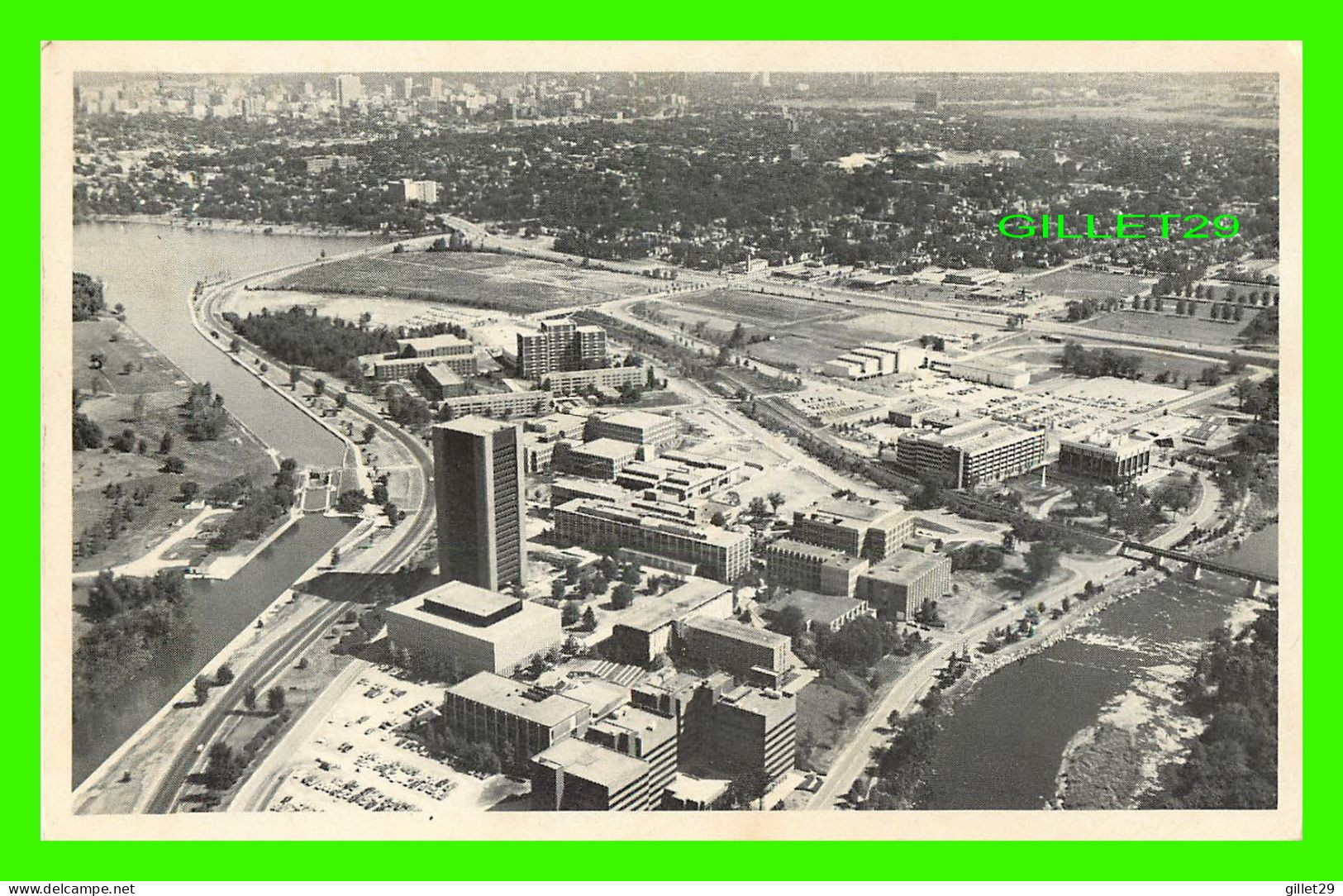 OTTAWA, ONTARIO - AERIAL VIEW OF CARLETON UNIVERSITY CAMPUS - WRITTEN IN 1975 - - Ottawa