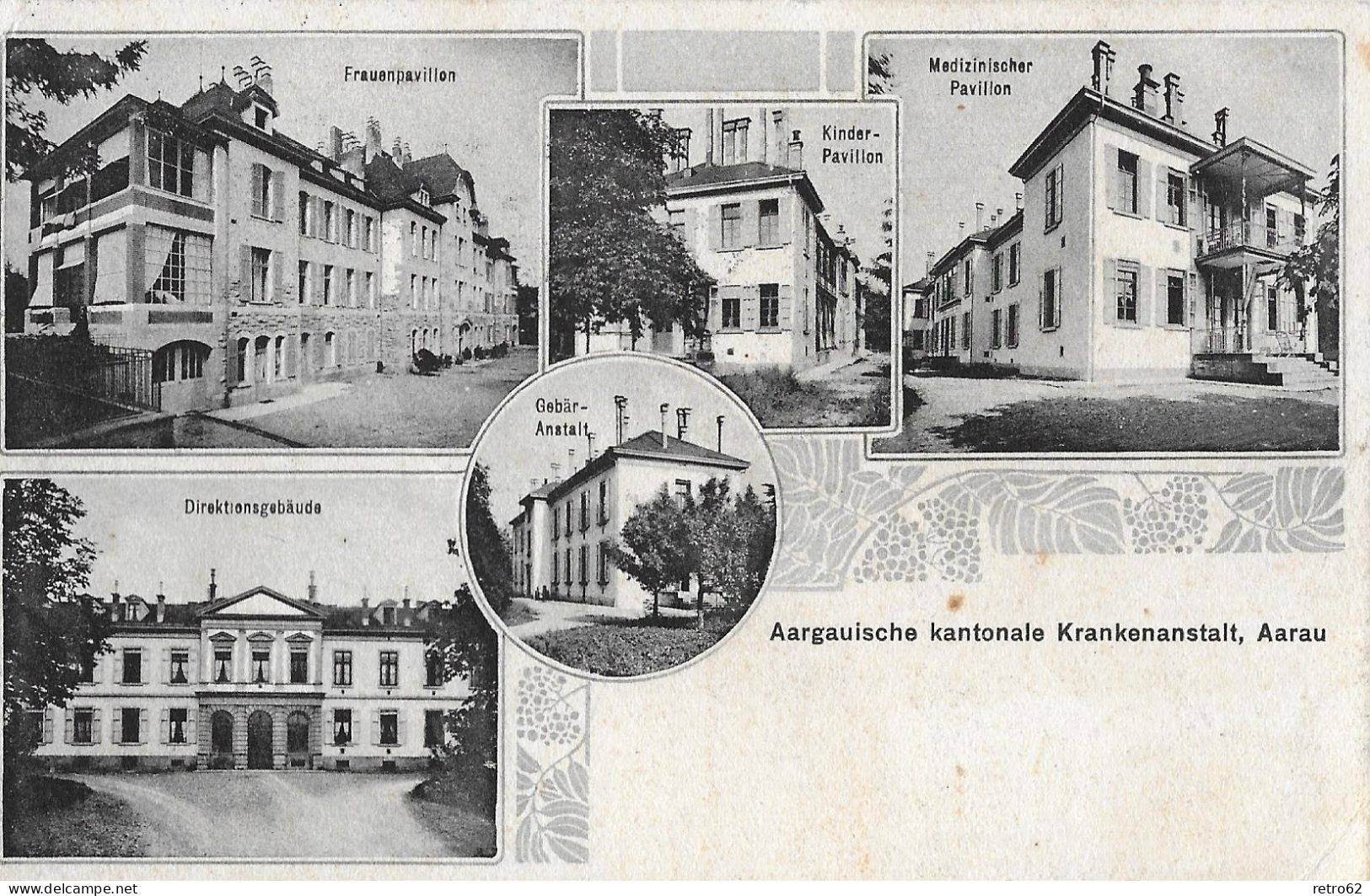 AARAU ► Alter Und Seltener Mehrbild-Lichtdruck Anno 1912 - Aarau