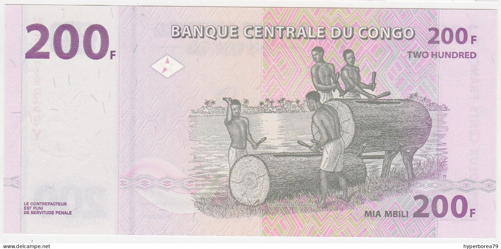 Congo P 99 A - 200 Francs 31.7.2007 Prefix N - UNC - Demokratische Republik Kongo & Zaire