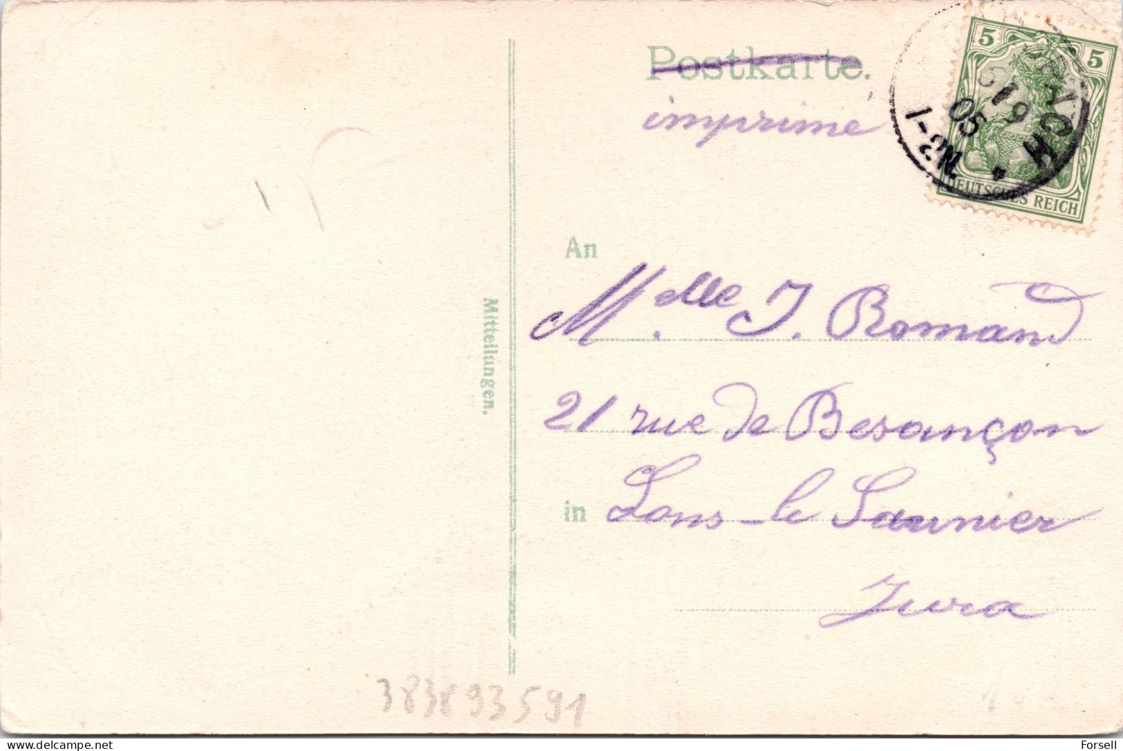 Carsbach , Kneippsche Heilanstalt (Mit Bahn) (Stempel: Carsbach 1905) - Elsass