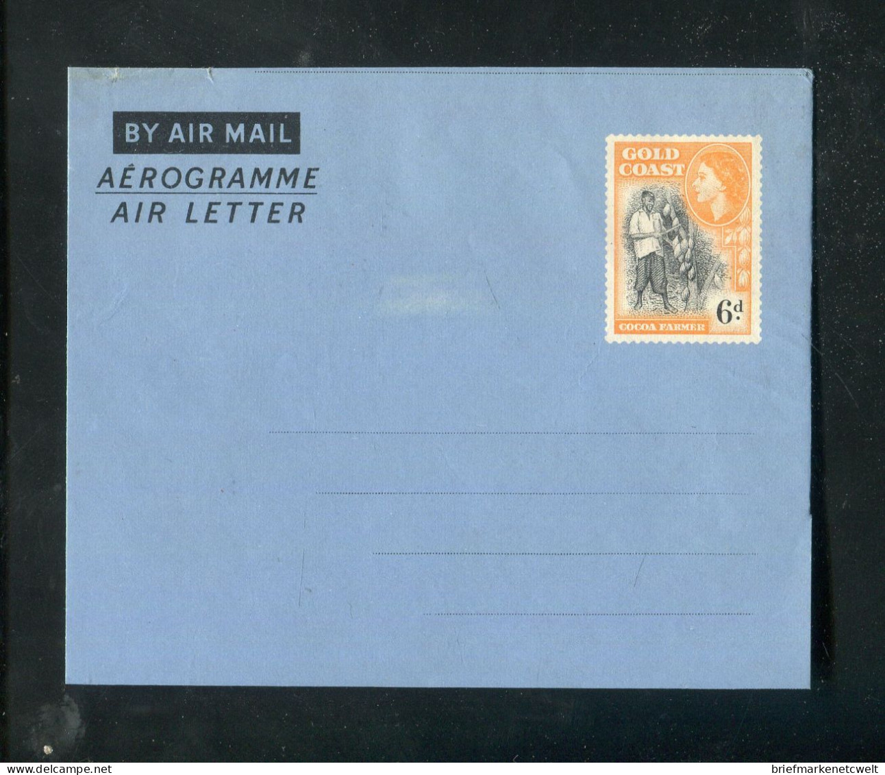 "GOLDKUESTE" Aerogramm ** (7306) - Côte D'Or (...-1957)