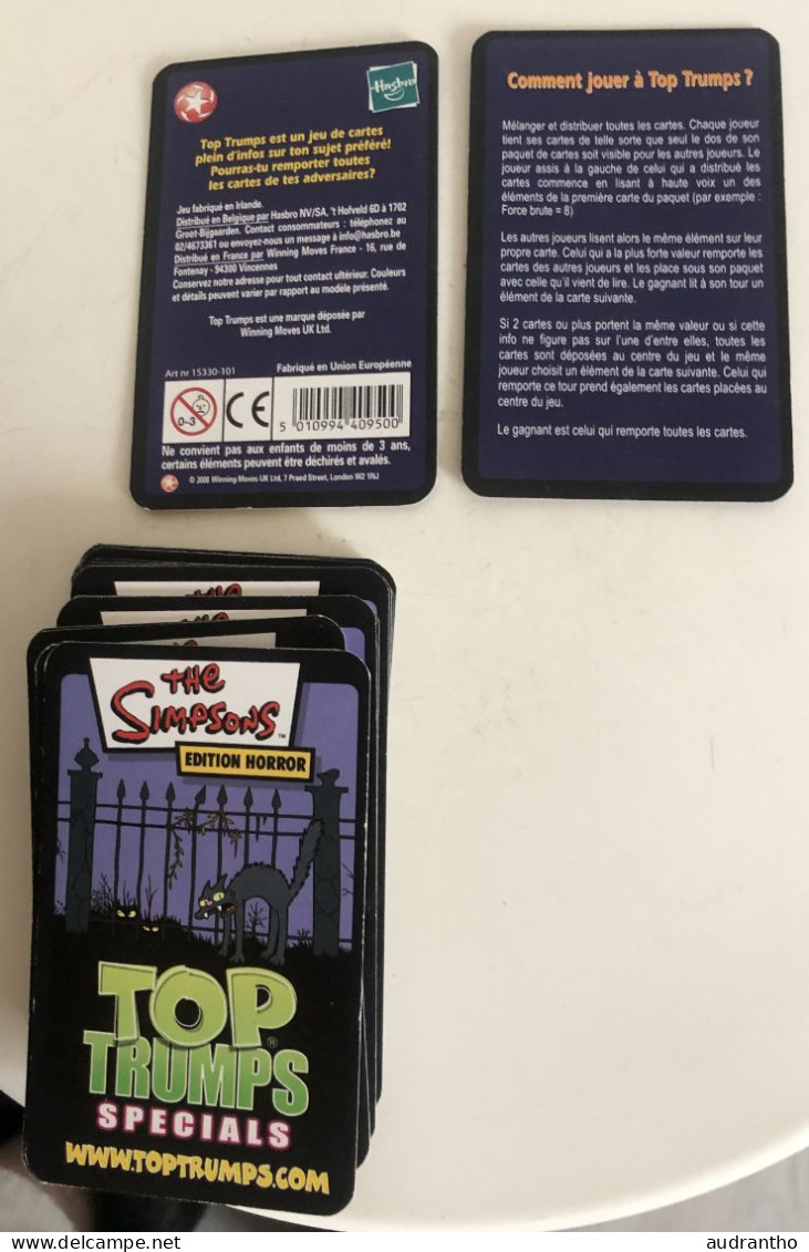 30 Cartes TOP TRUMPS THE SIMPSONS Edition Horror - Sonstige & Ohne Zuordnung
