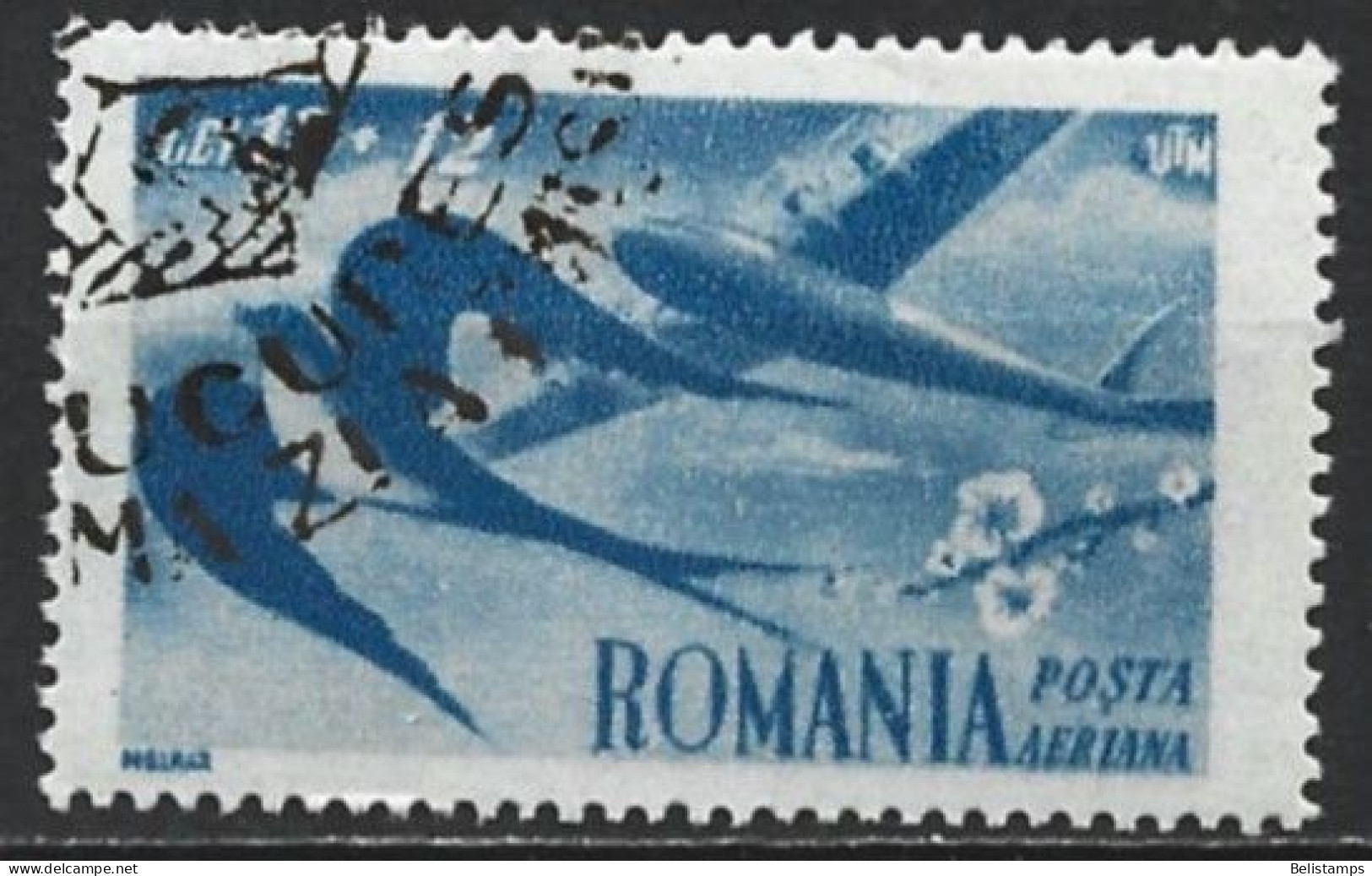 Romania 1948. Scott #CB15 (U) Swallow And Plane  *Complete Issue* - Used Stamps