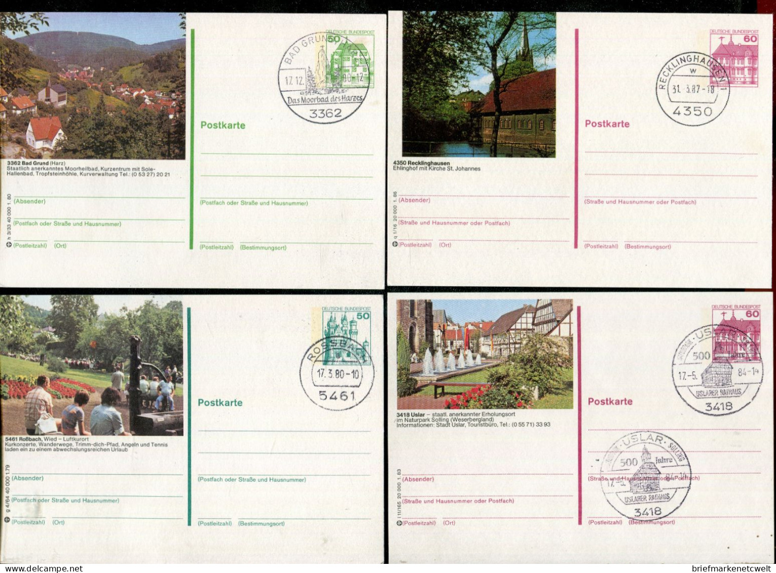 "DEUTSCHLAND NACH 1945" Partie Mit 22 Postkarten Gestempelt (7312/75) - Sammlungen