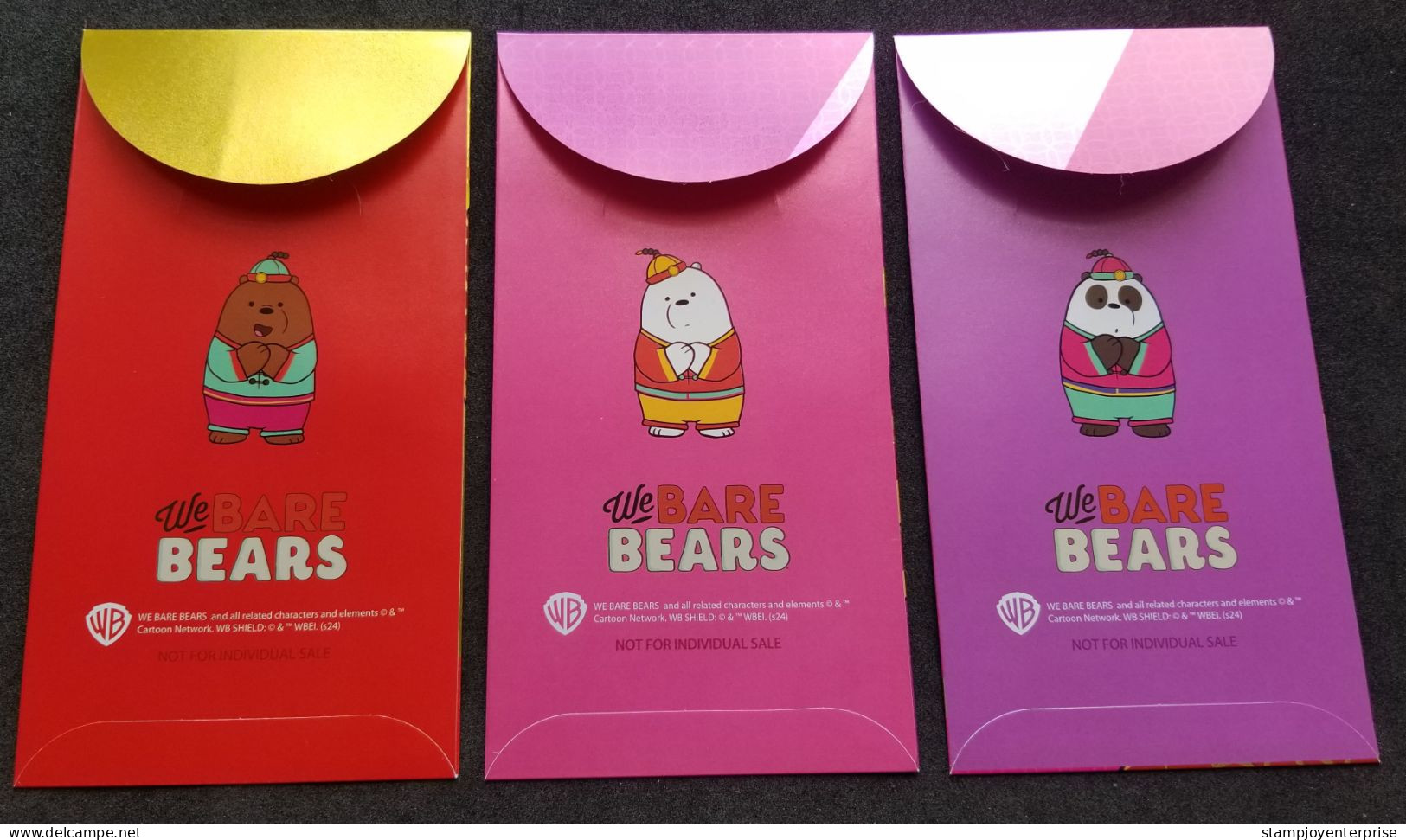 Malaysia Warner Bros Bare Bears Dragon Year 2024 Chinese New Year Lunar Zodiac Animation Panda Angpao (money Packet) - Nouvel An