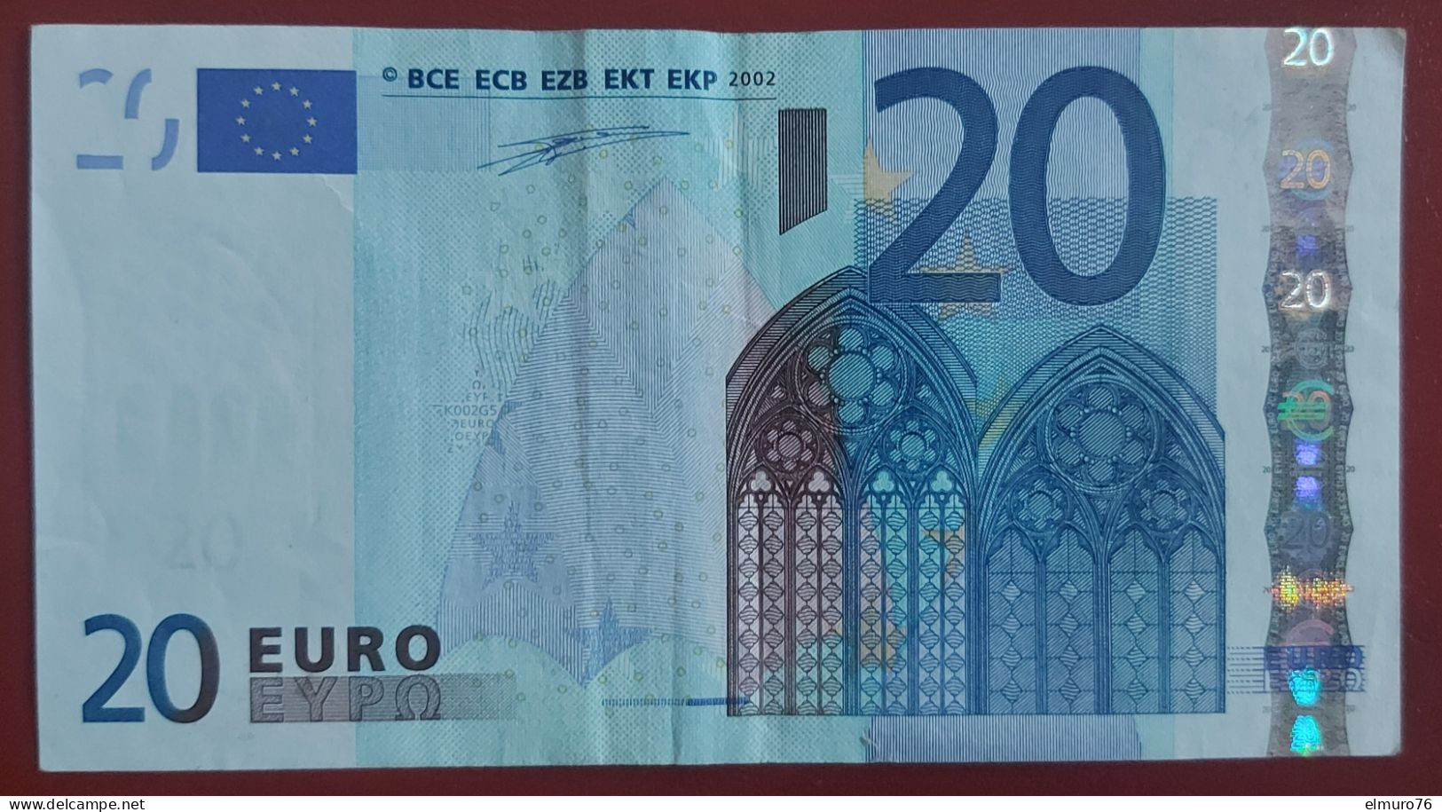 RARE 20 EURO K002G5 Ireland Duisenberg Serie T Condition VF - 20 Euro