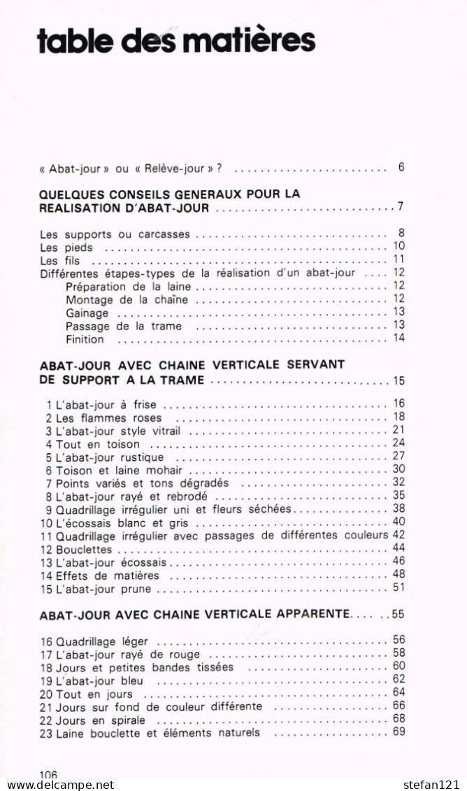 Abat-Jour Tissés -  Laine Et Lumière - 1980 - 110 Pages 25 X 19,7 Cm - Home Decoration