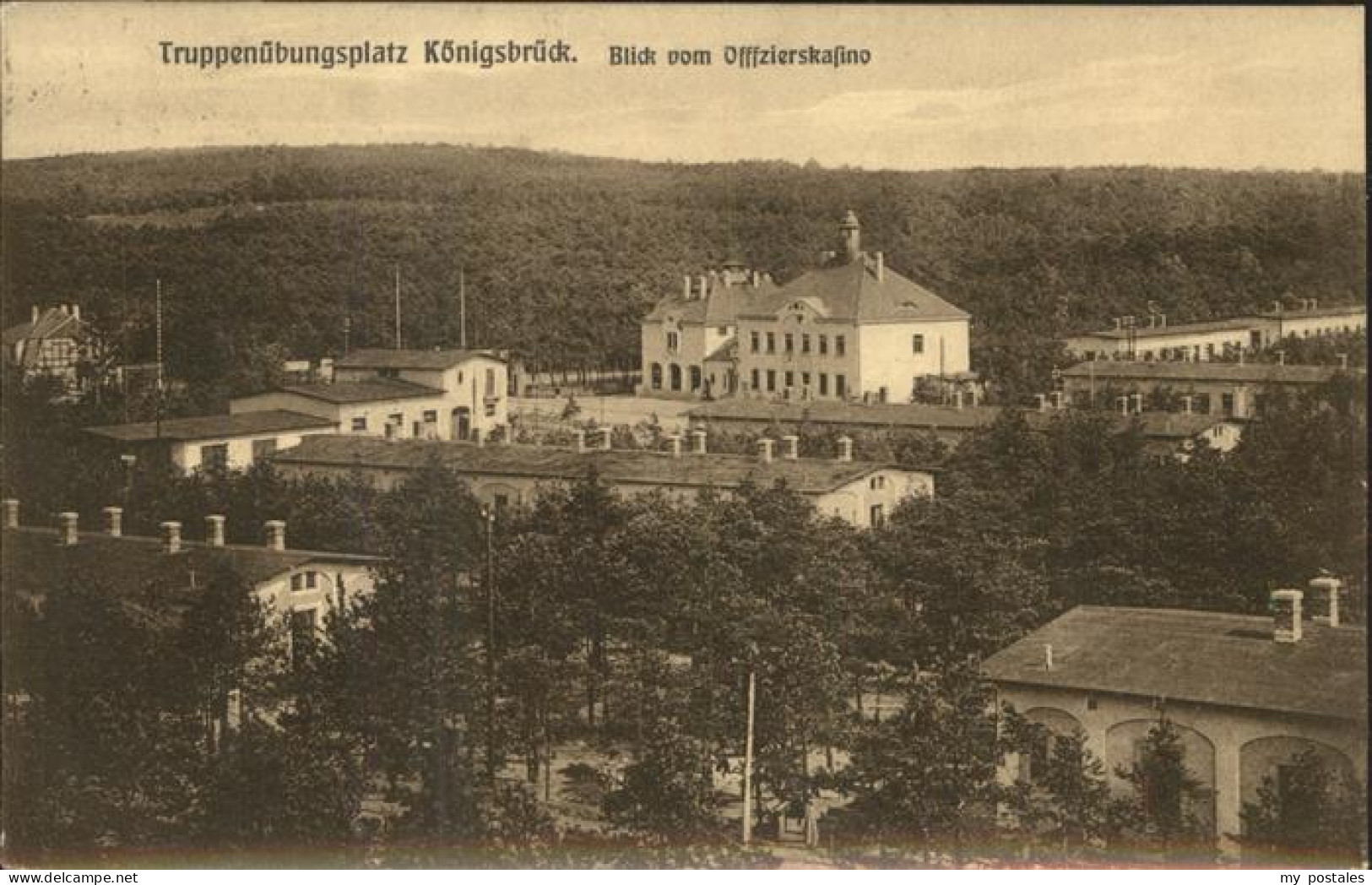 41302200 Koenigsbrueck Truppenuebungsplatz Neues Lager Blick Vom Offiziersheim K - Koenigsbrueck