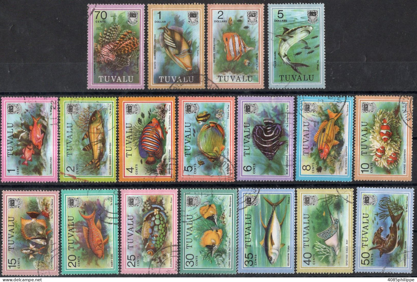 TUVALU Timbres-Poste N°93 à 110 Oblitérés TB Cote : 22€00 - Tuvalu