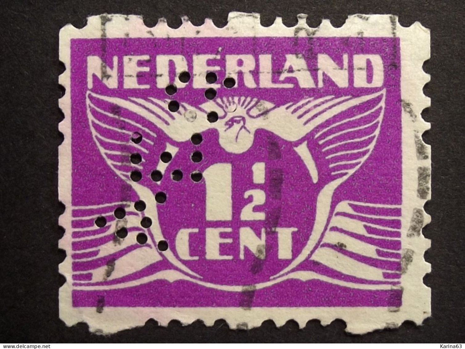 Nederland - Pays-Bas -  Perfin Amsterdam	 N.V.Electriciteits Maatschappij AEG - (dochtermaatschappij Van ..) 1925 - 30 - Gezähnt (perforiert)