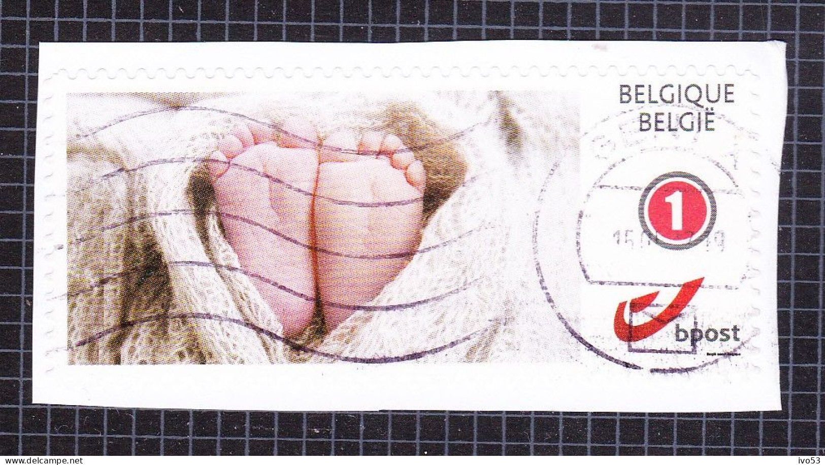 2011 Nr 4182/83 Duo-stamp / My Stamp,gestempeld Op Fragment. - Used Stamps