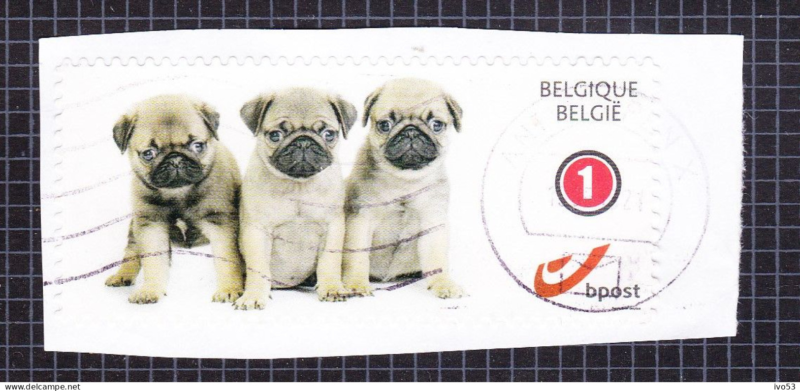 2011 Nr 4182/83 Duo-stamp / My Stamp,gestempeld Op Fragment. - Used Stamps