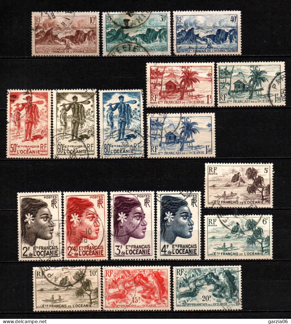 Océanie -1948 - Série Courante - N° 182 à 199 - Oblitéré - Used - Usati