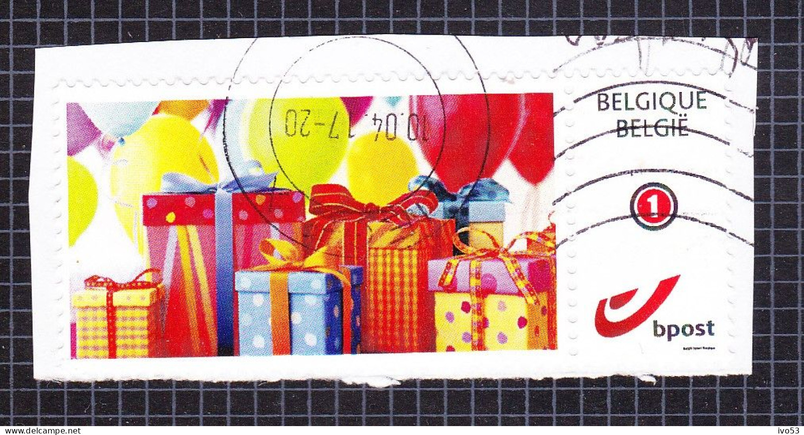 2011 Nr 4182/83 Duo-stamp / My Stamp,gestempeld Op Fragment. - Gebruikt