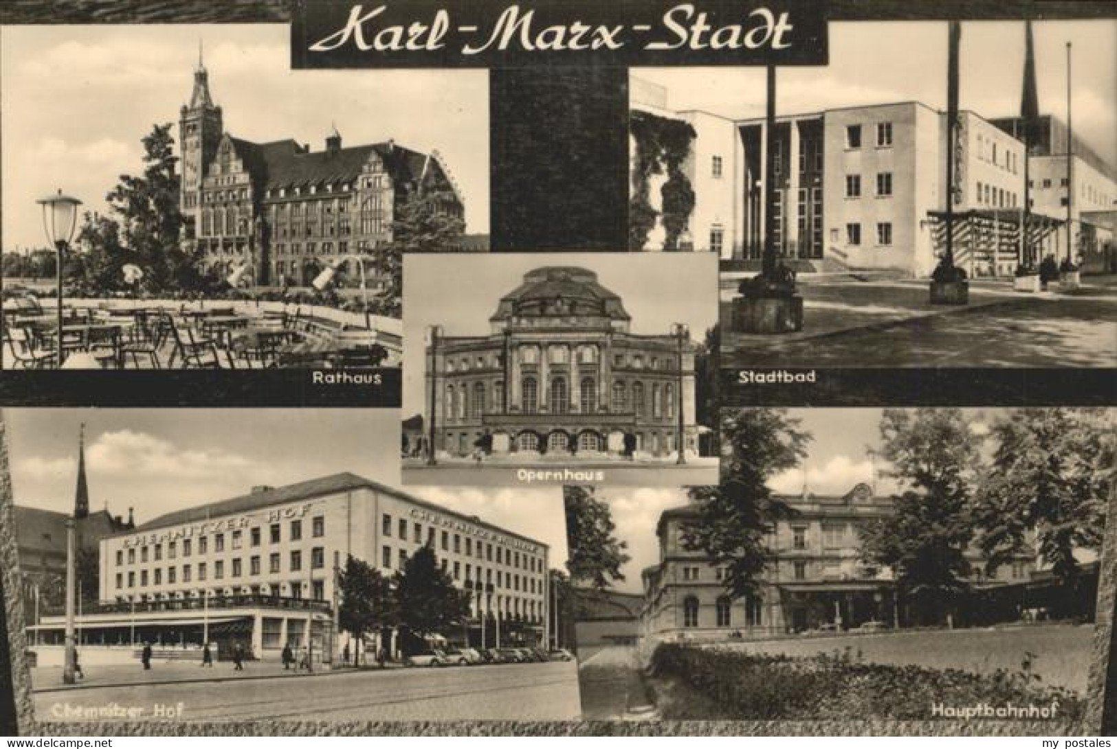 41301674 Karl-Marx-Siedlung Rathaus Opernhaus Stadtbad Hauptbahnhof Hotel Chemni - Schipkau