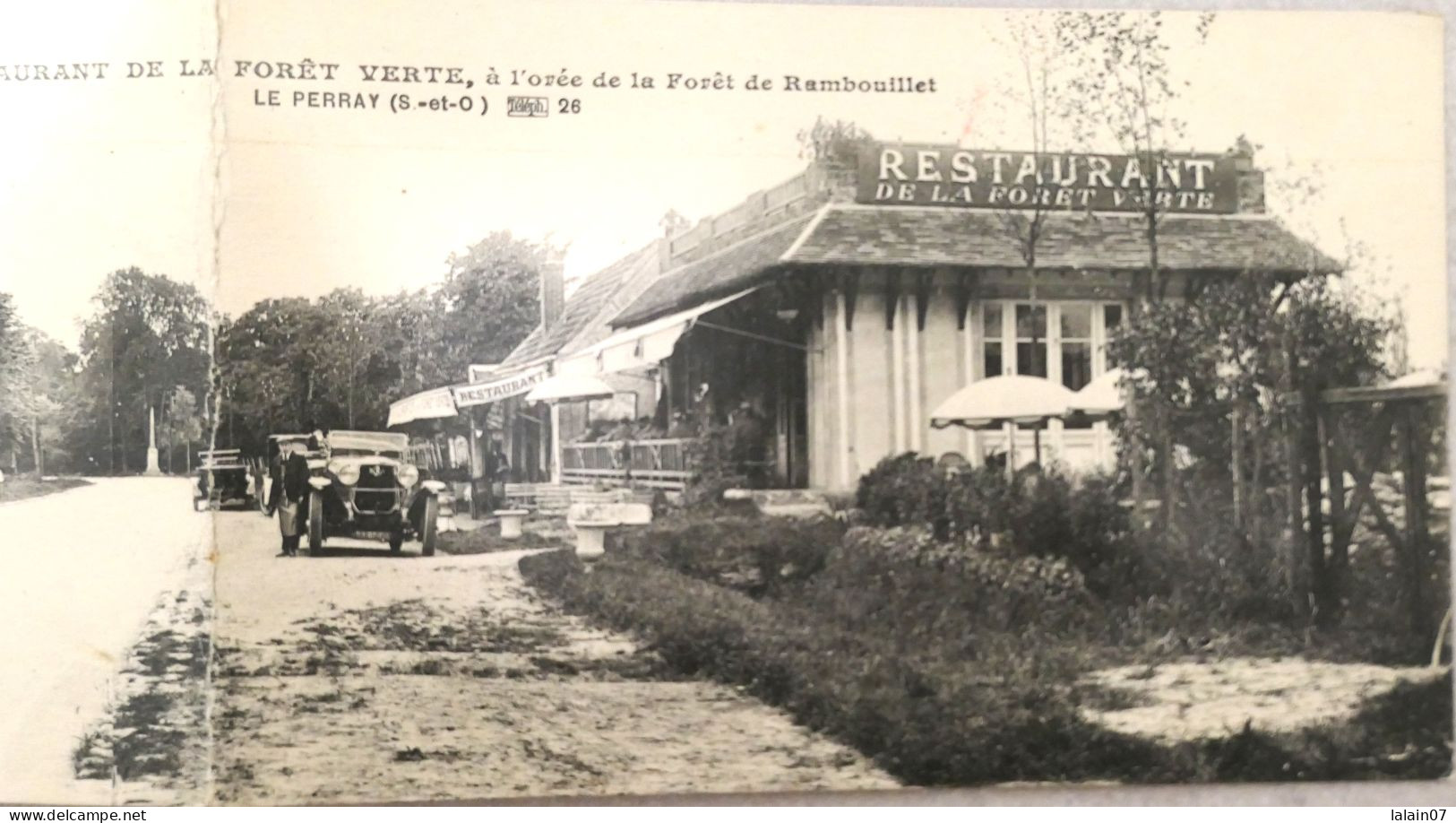 C. P. A. Double : 78 : LE PERRAY : Restaurant De La Forêt Verte, à L'orée De La Forêt De Rambouillet, Voitures - Le Perray En Yvelines